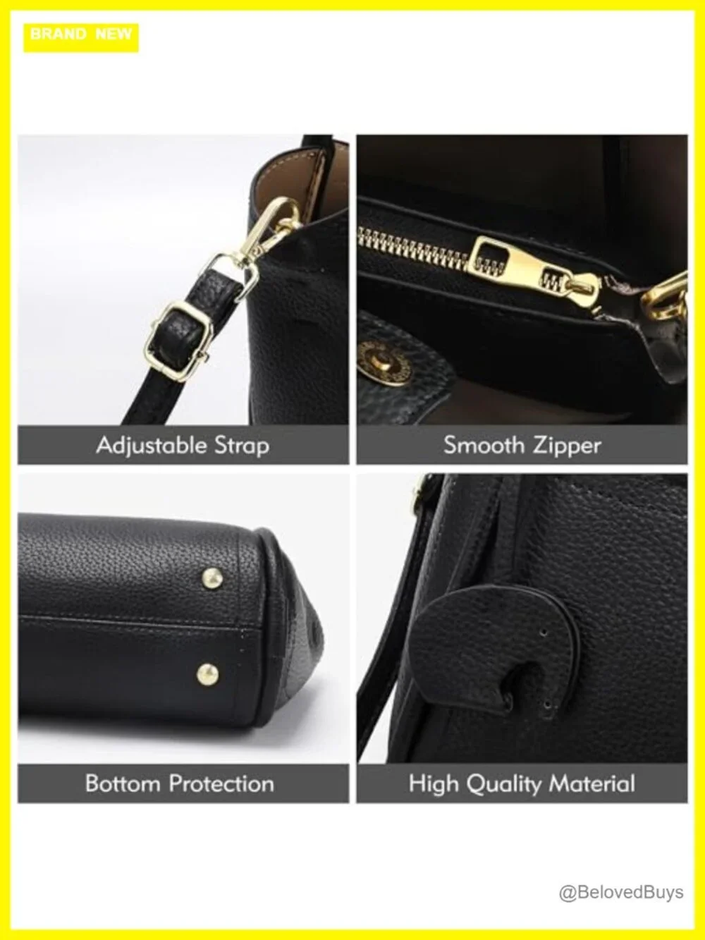 Women's Faux Leather Crossbody Purse Mini Handbag with Top Handle Adjustable